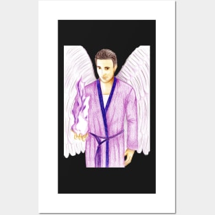 Archangel Zadkiel Keeper of the Violet Flame- Yellow Posters and Art